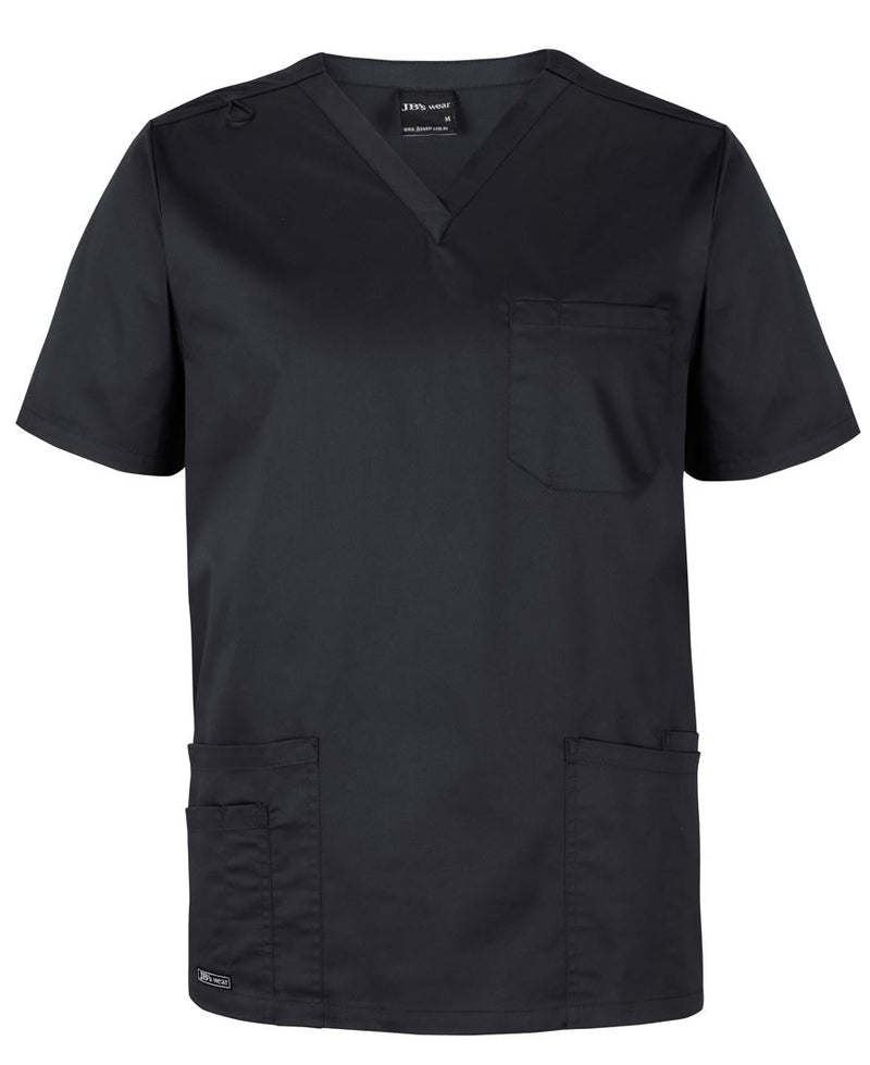 JB's Unisex Premium Scrub Top - Black - Front