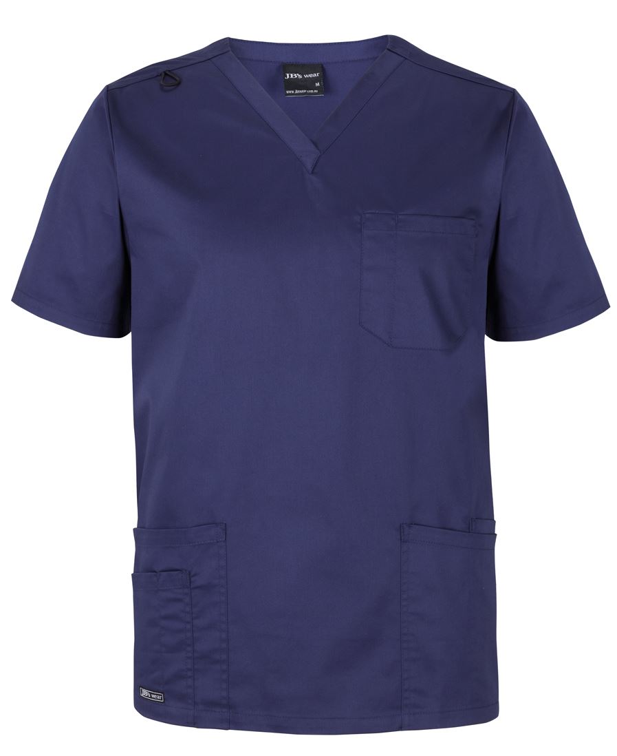 JB's Unisex Premium Scrub Top - Deep Cobalt - Front