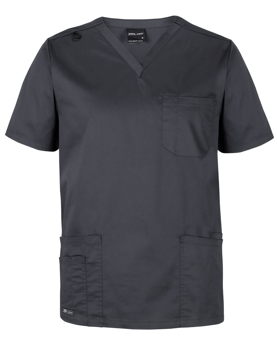 JB's Unisex Premium Scrub Top - Charcoal - Front