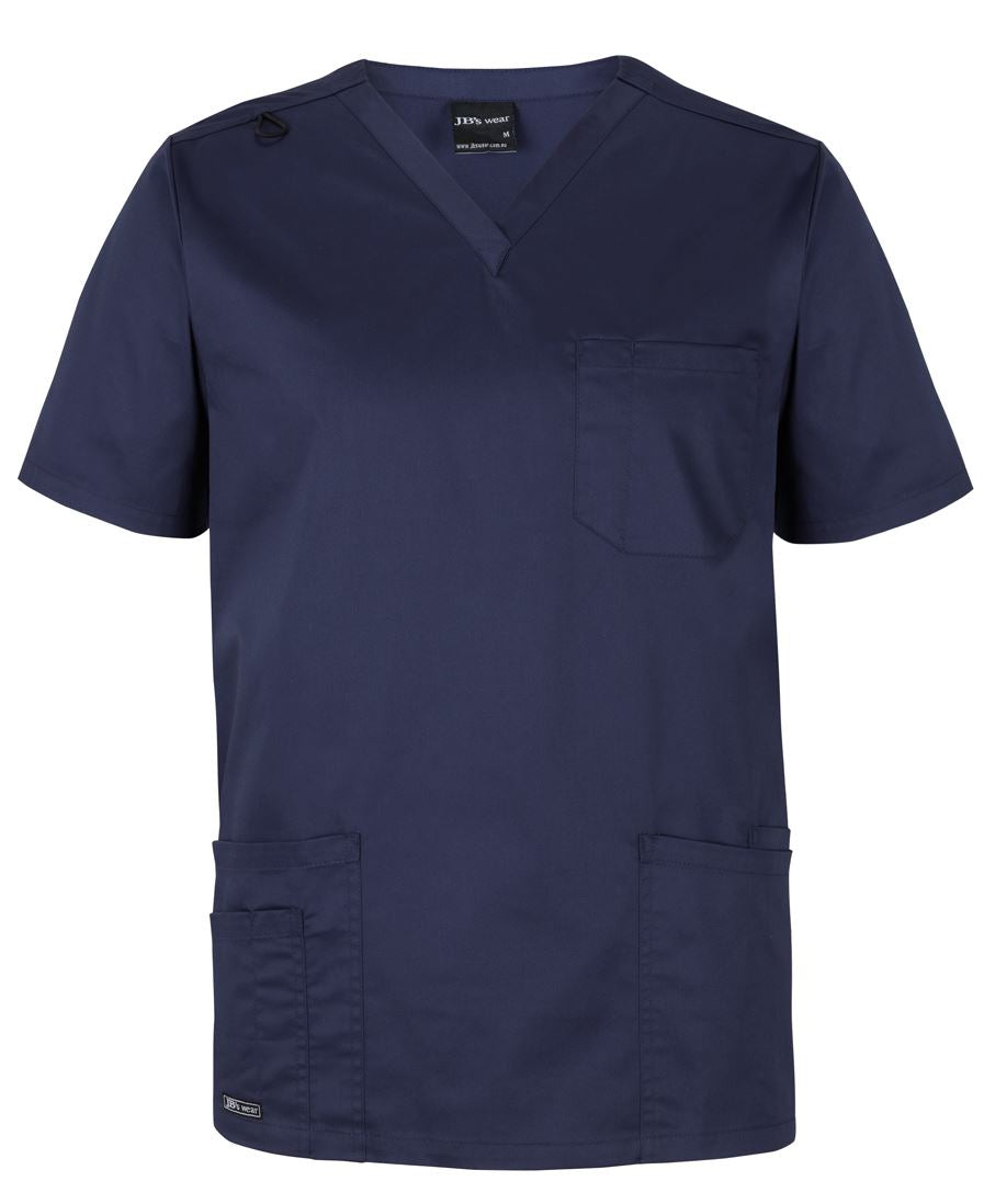 JB's Unisex Premium Scrub Top - Navy - Front