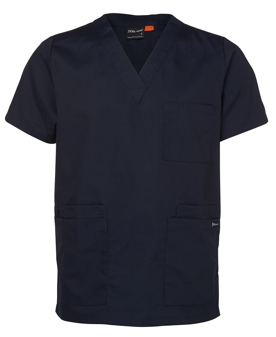 JB's Unisex Scrubs Top - Navy - Front