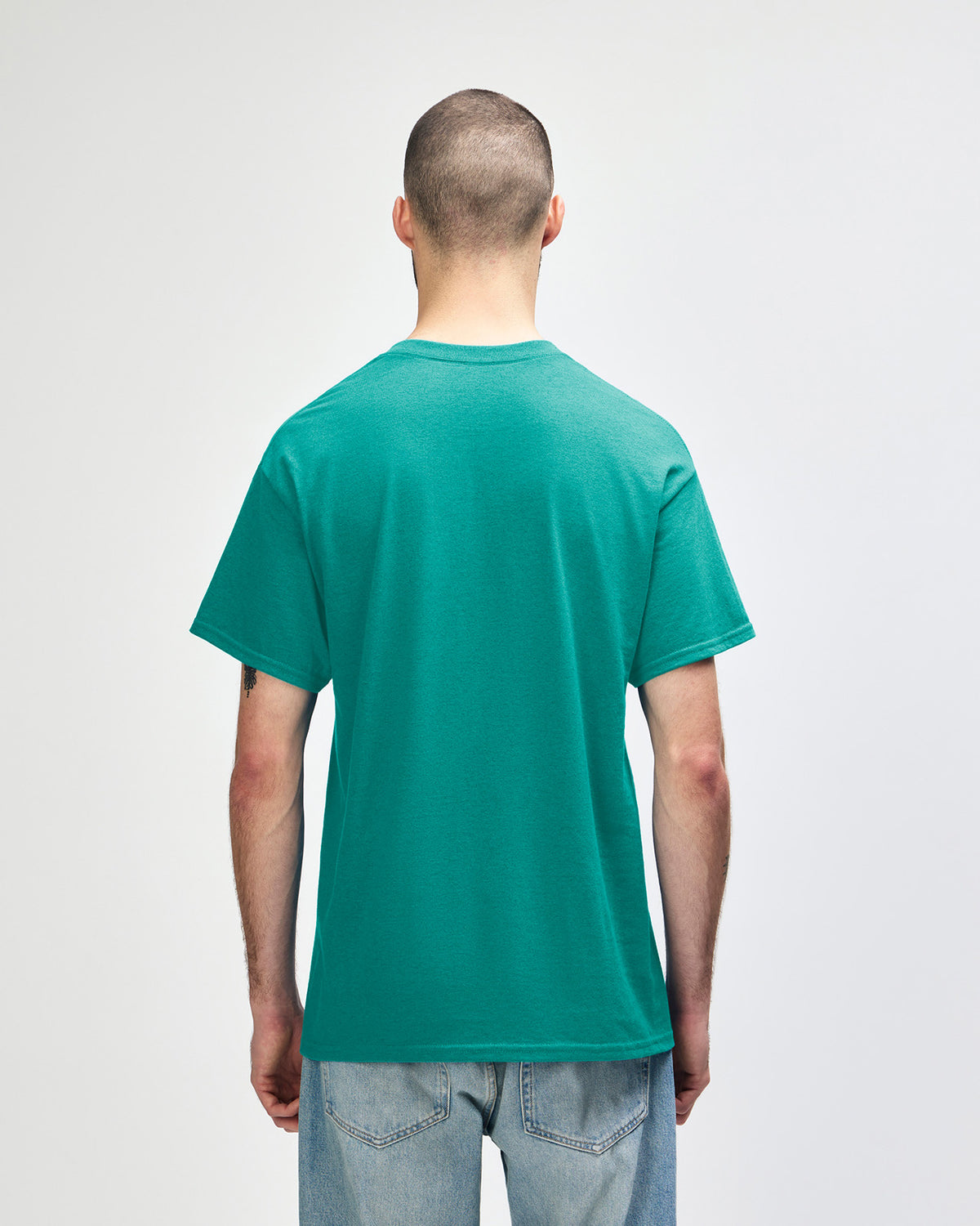 Gildan Heavy Cotton 5000 T-Shirt - Antique Jade Dome - Back