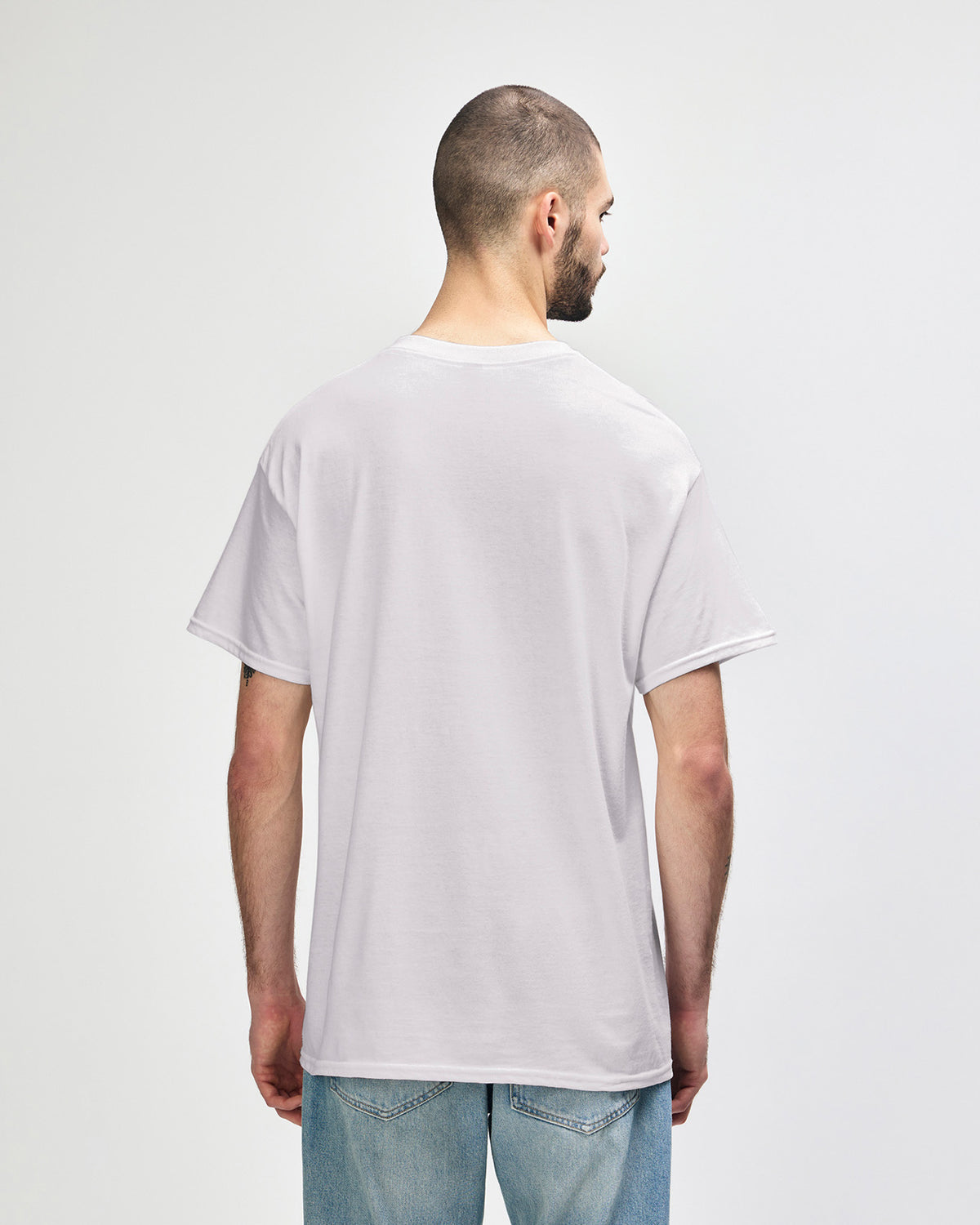 Gildan Heavy Cotton 5000 T-Shirt - Ice Grey - Back
