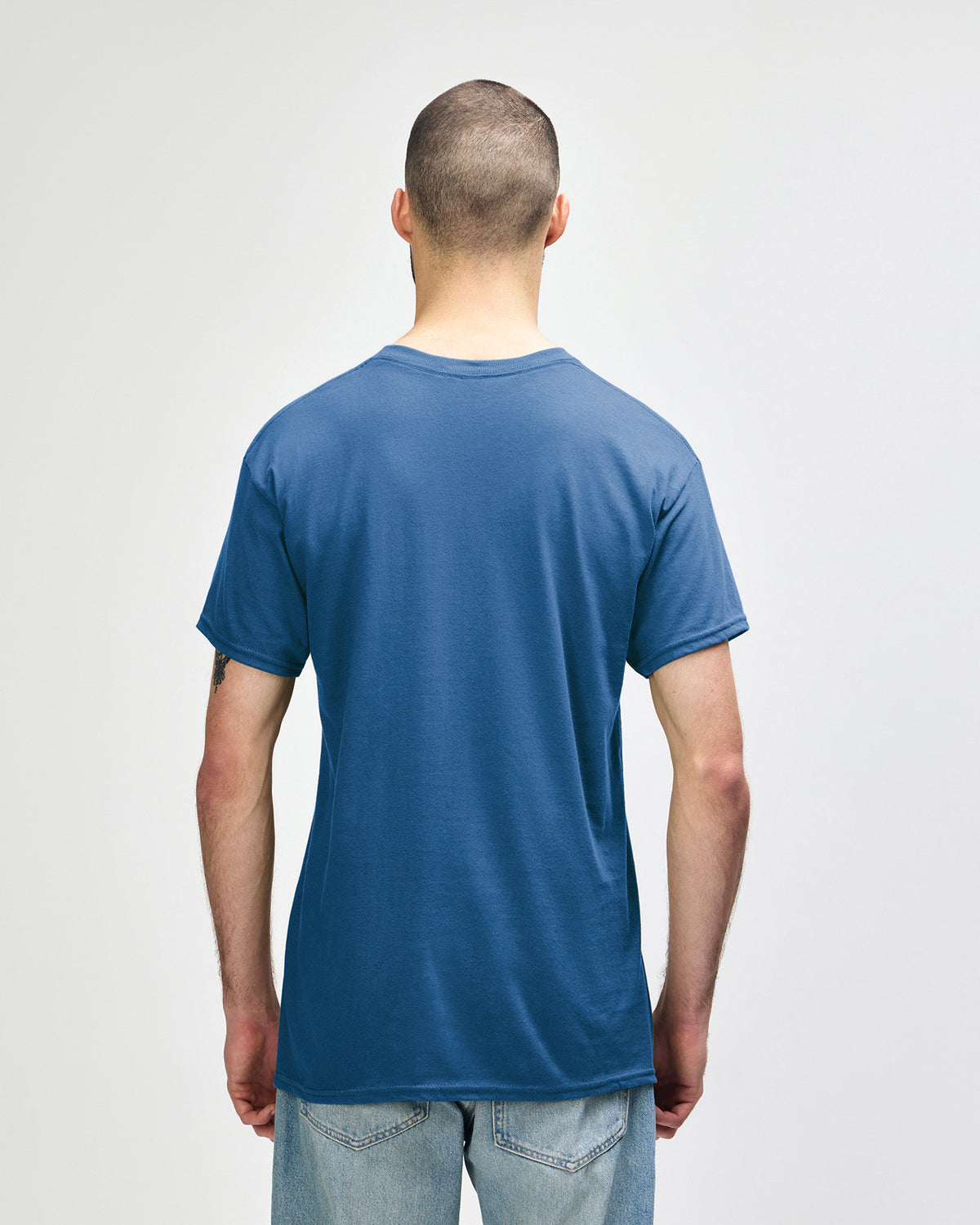Gildan Heavy Cotton 5000 T-Shirt - Indigo Blue - Back