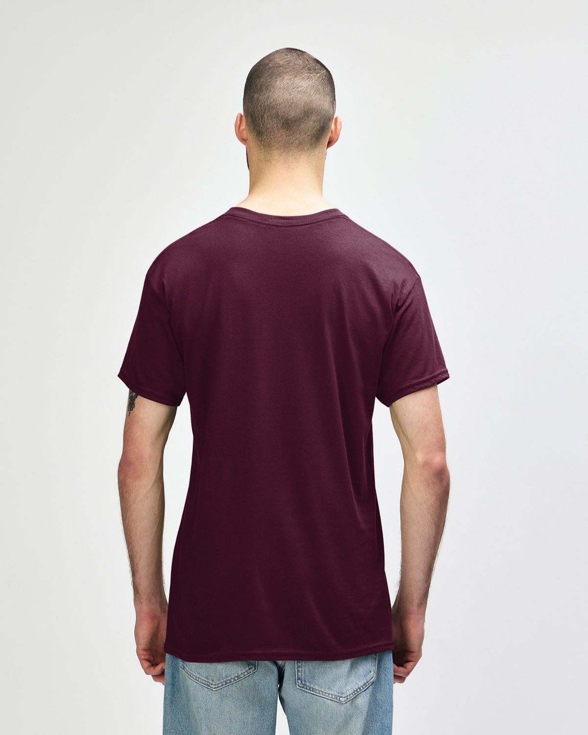 Gildan Heavy Cotton 5000 T-Shirt - Maroon - Back