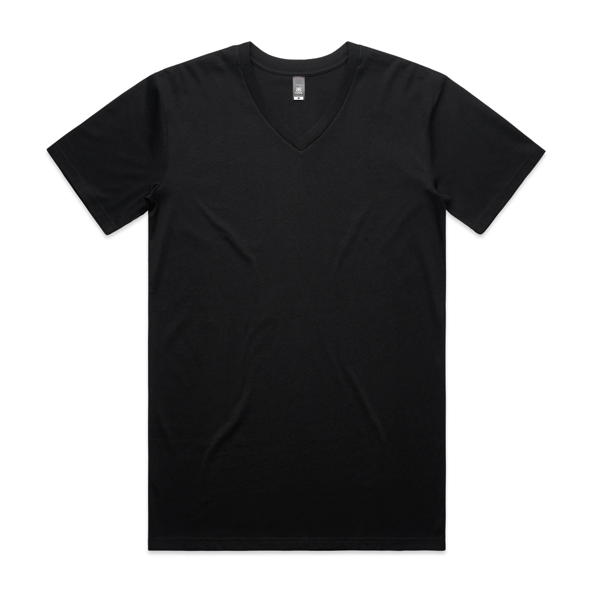 Staple V Neck Tee 5001V - Black - Front