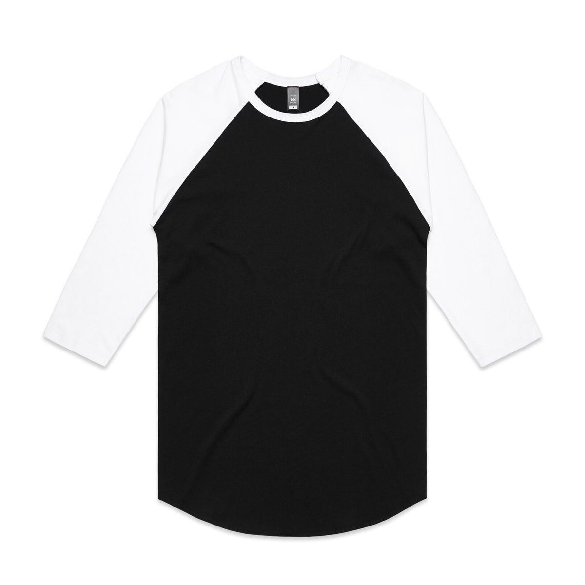 Raglan Tee 5012 - Black/White - Front