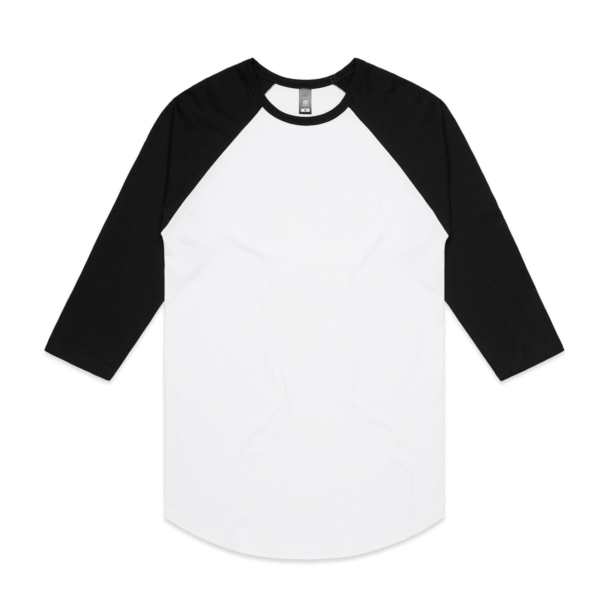 Raglan Tee 5012 - White/Black - Front