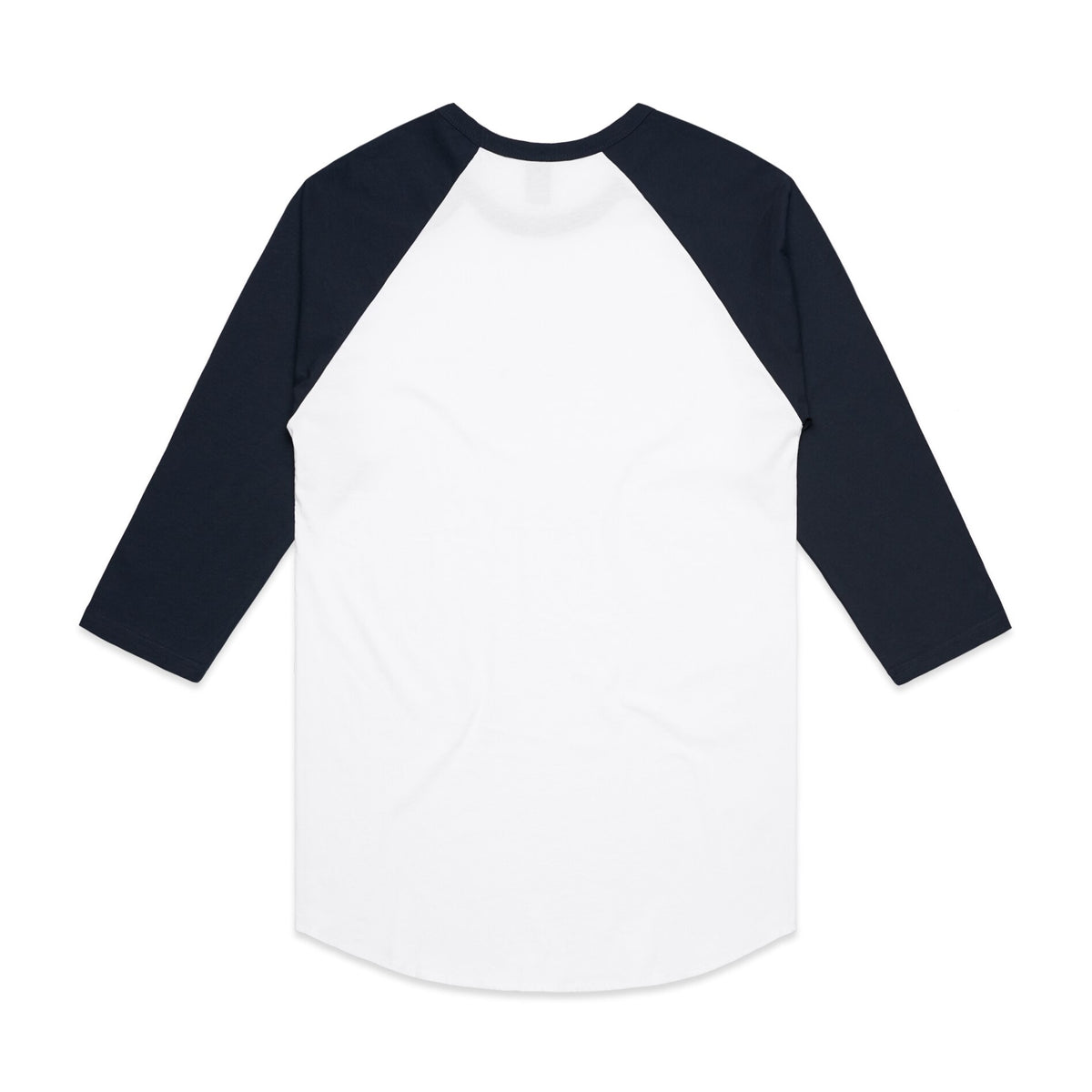 Raglan Tee 5012 - White/Navy - Back
