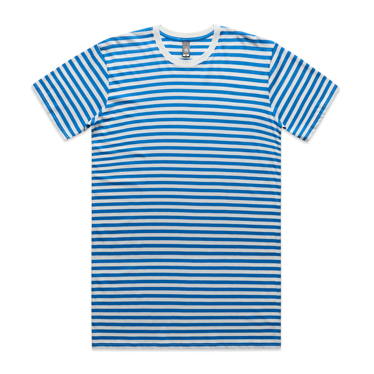 Staple Stripe Tee 5028 - Natural/Mid Blue - Front