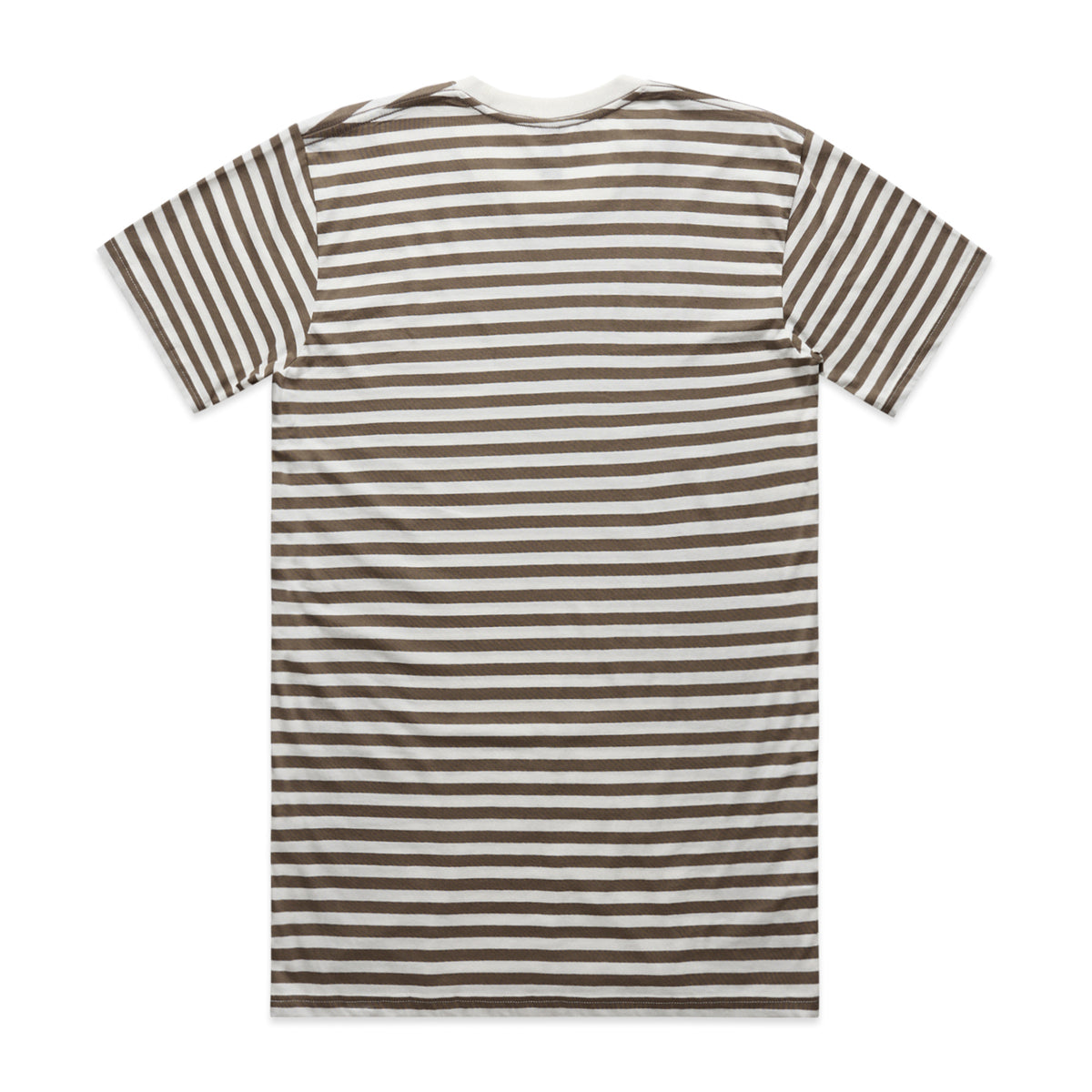 Staple Stripe Tee 5028 - Natural/Walnut - Back