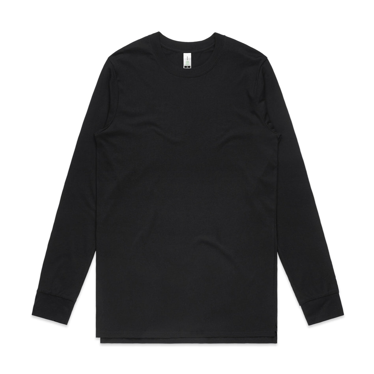 Base Organic L/S Tee 5029G - Black - Front