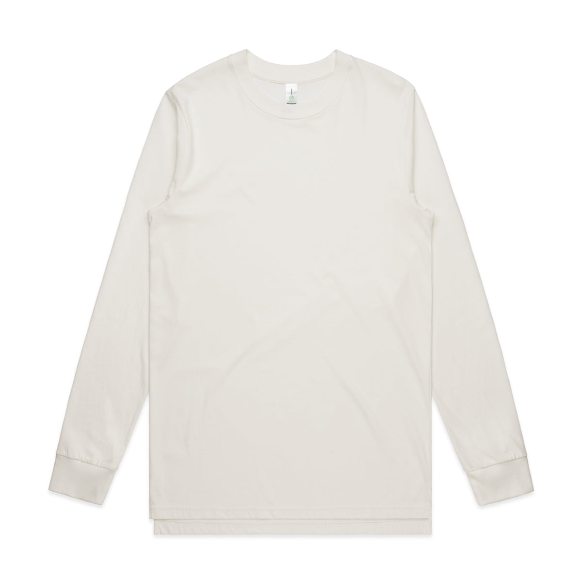 Base Organic L/S Tee 5029G - Natural - Front