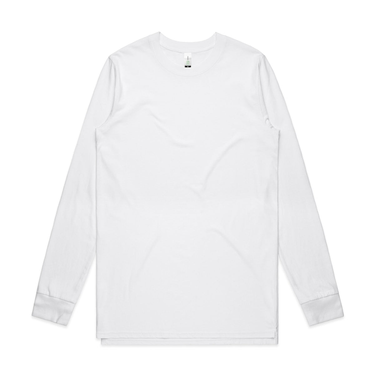 Base Organic L/S Tee 5029G - White - Front