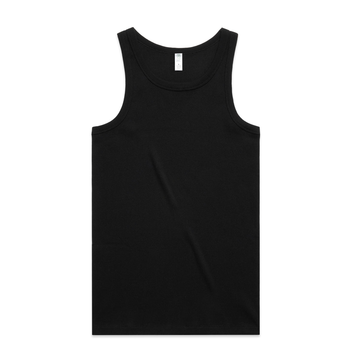 Organic Rib Singlet 5063G - Black - Front