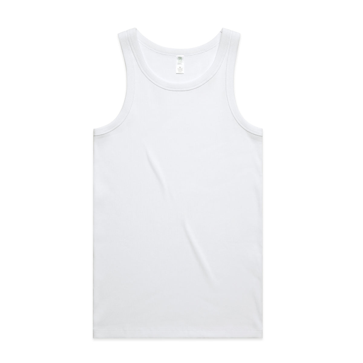 Organic Rib Singlet 5063G - White - Front