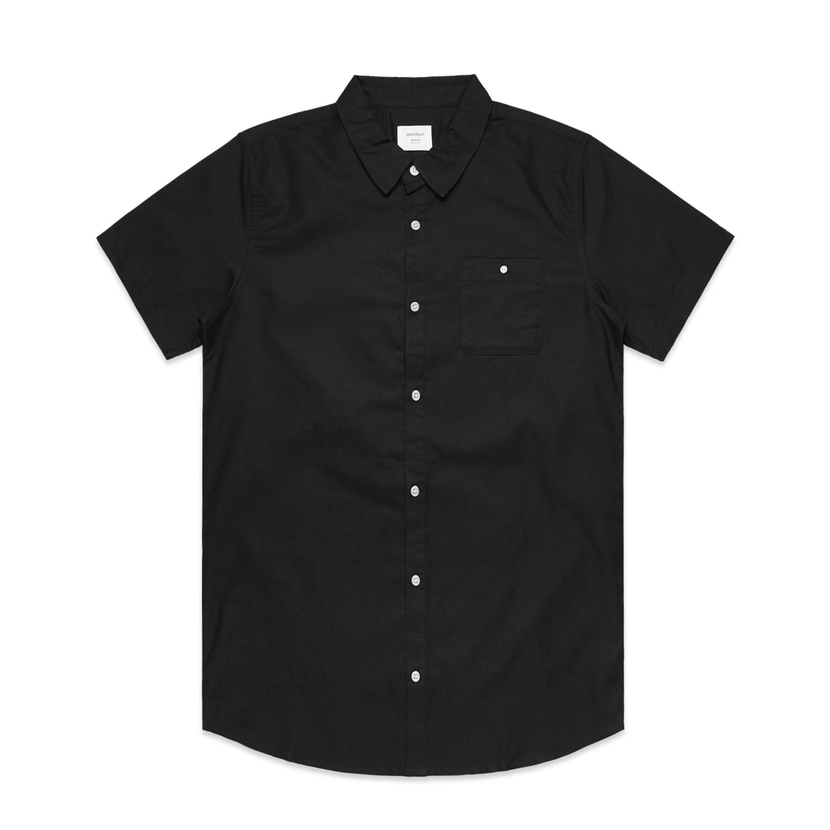 Oxford S/S Shirt 5407 - Black - Front