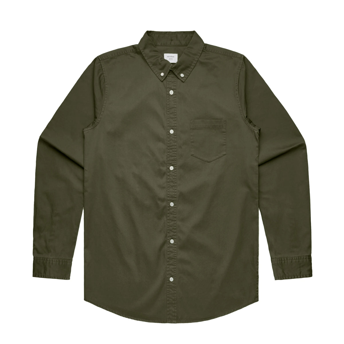 Denim Wash Shirt 5414S - Army - Front