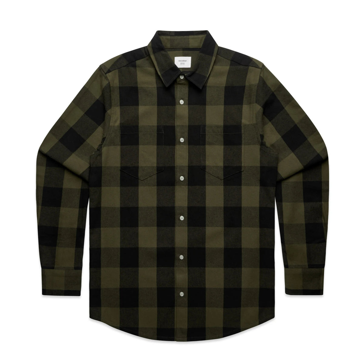 Check Shirt S 5417S - Army/Black - Front