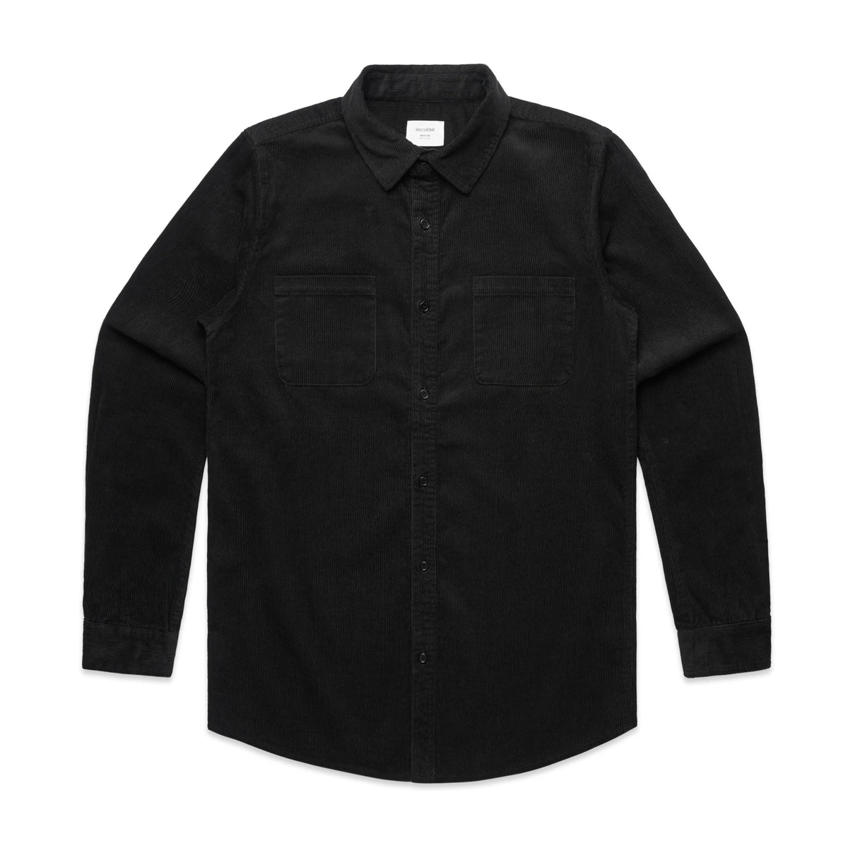 Cord Shirt 5419S - Black - Front