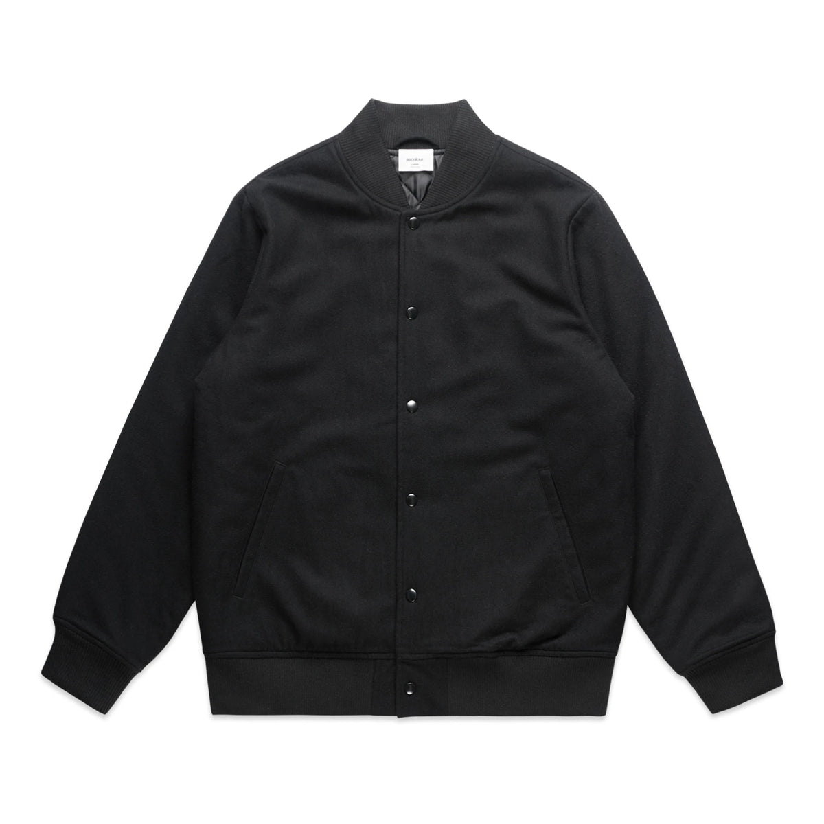 Felt Bomber Jacket 5512 - Black - Front