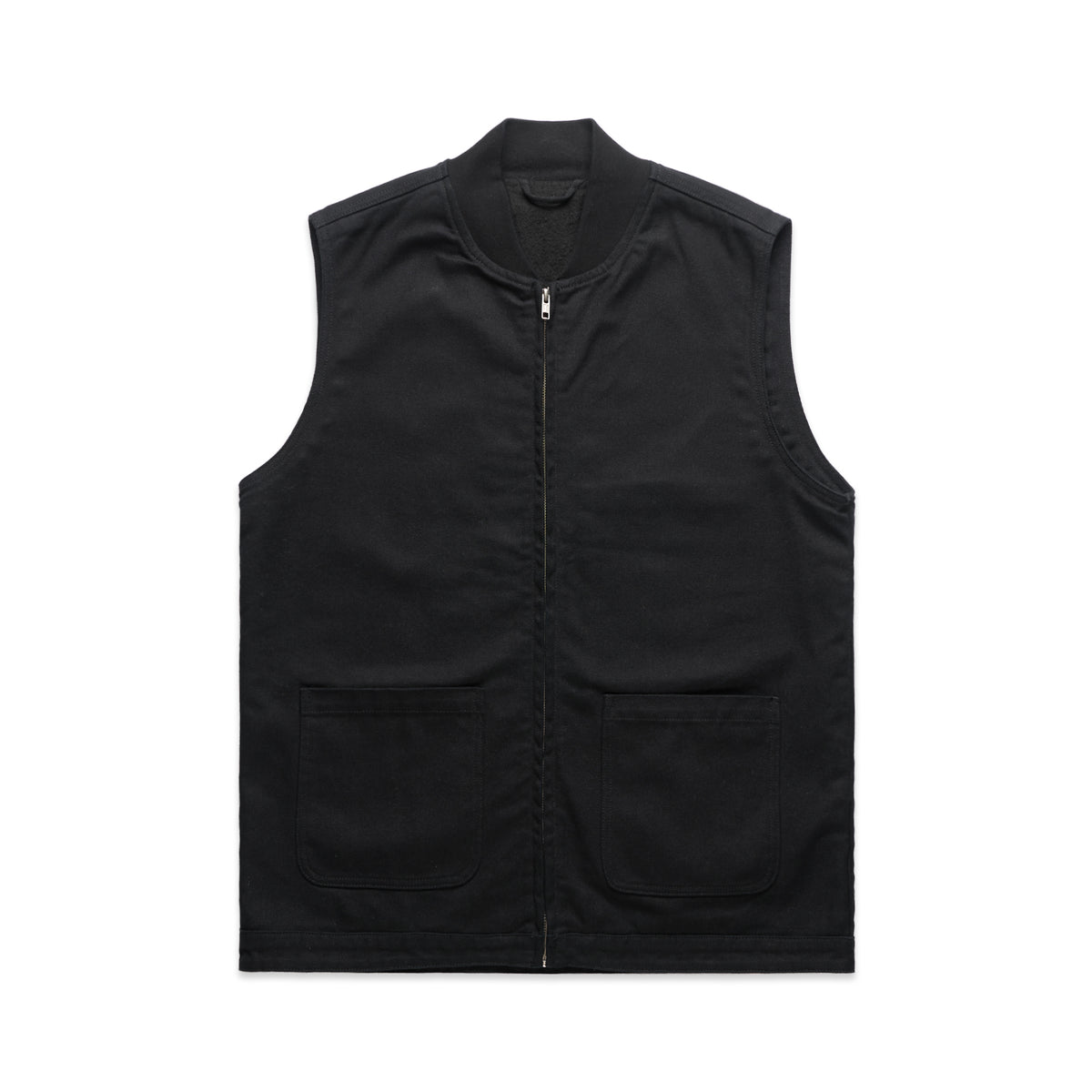 Canvas Heavy Vest 5528 - Black - Front