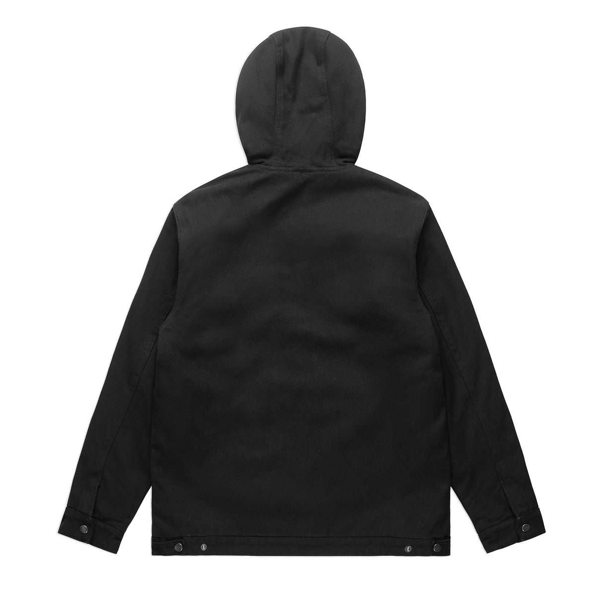Canvas Heavy Hooded Jacket 5529 - Black - Back