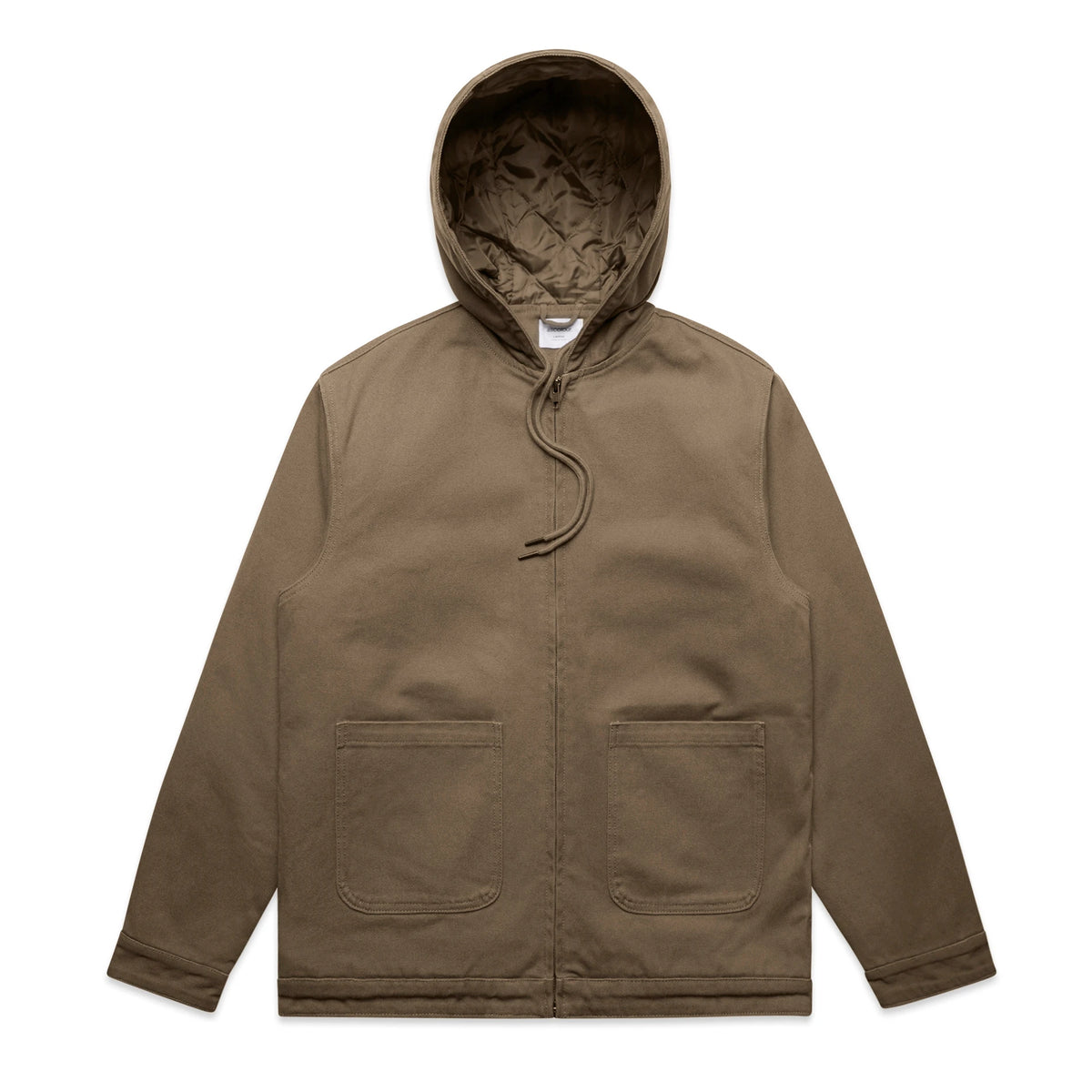Canvas Heavy Hooded Jacket 5529 - Walnut - Front