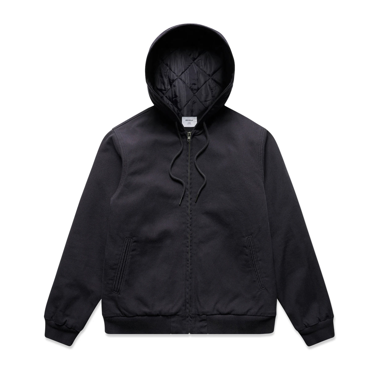 Canvas Bomber Hood Jacket 5532 - Ink Blue - Front
