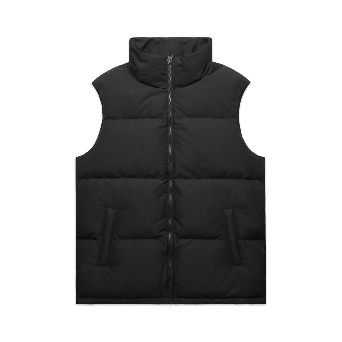 Puffer Vest 5592 - Black - Front