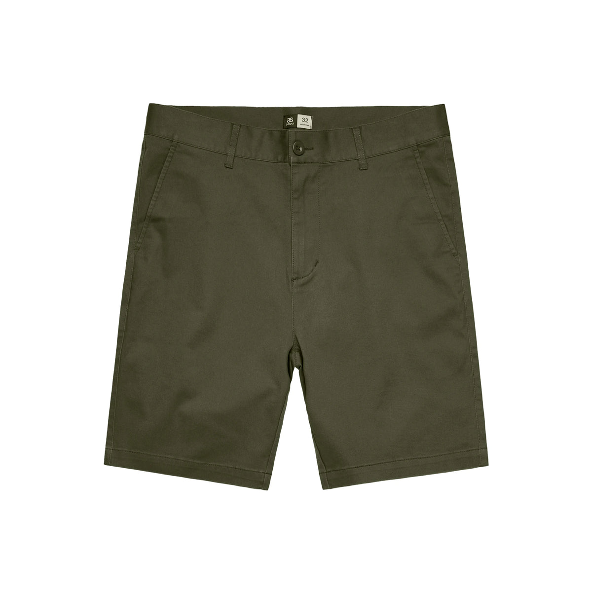 Plain Shorts 19" 5902S - Army - Front