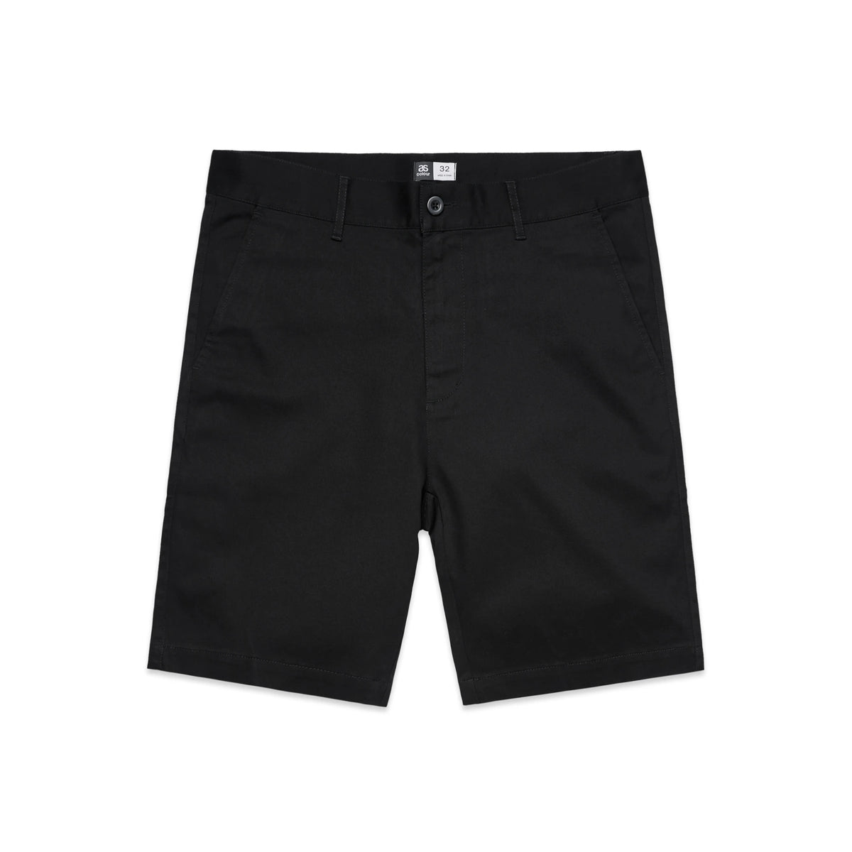 Plain Shorts 19" 5902S - Black - Front
