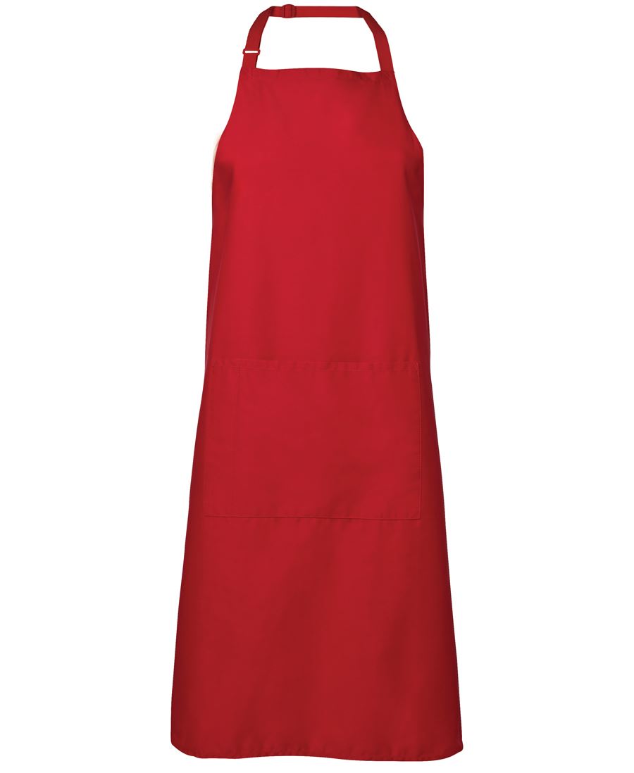 JB's Apron With Pocket - Red - Front