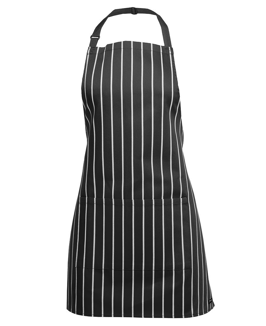 JB's Apron With Pocket - Black/White - Front