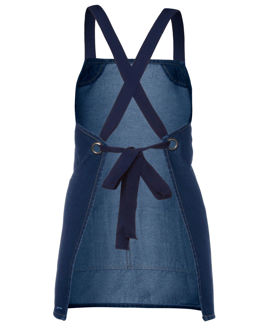 JB's Cross Back 65x71 Bib Denim Apron (Without Straps) - Navy - Back