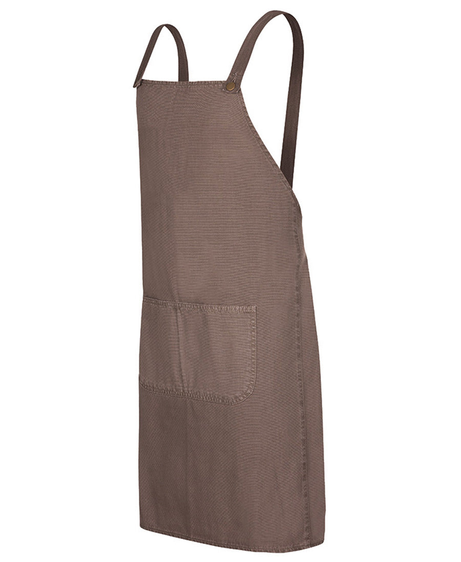 JB's Cross Back Canvas Apron (Without Straps) - Latte - Back