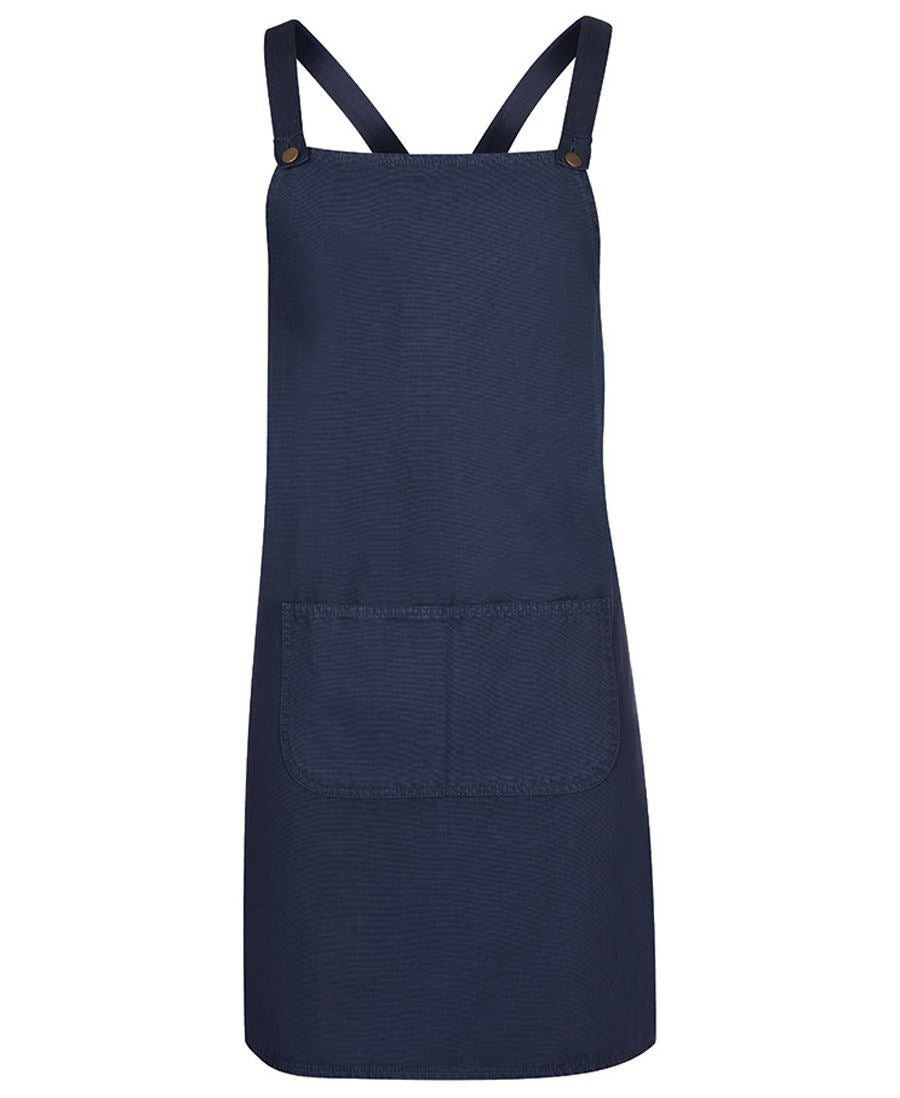 JB's Cross Back Canvas Apron (Without Straps) - Navy - Front