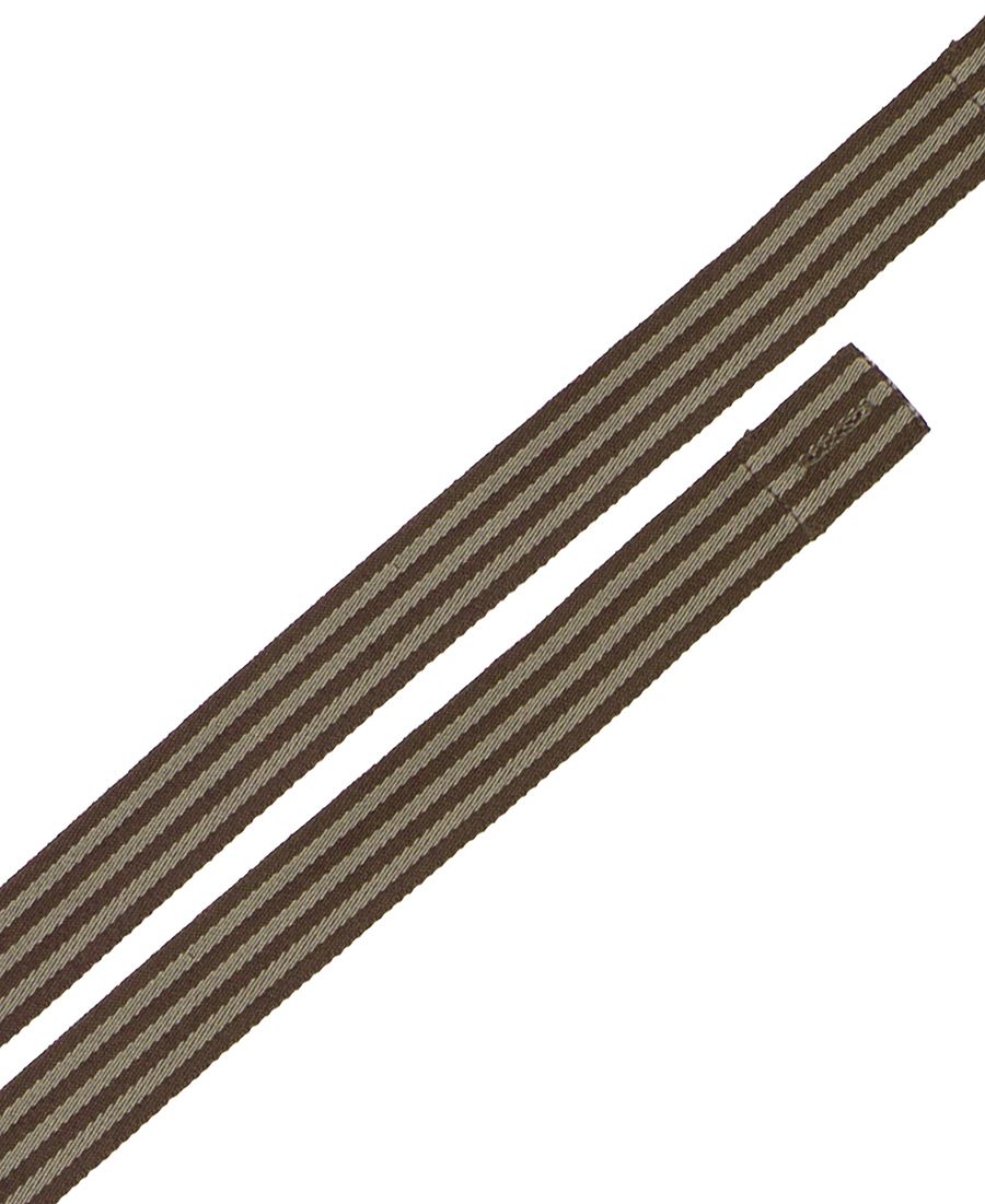 JB's Changeable Yarn Dyed Cross Back Apron Strap - Chocolate/Latte - Front