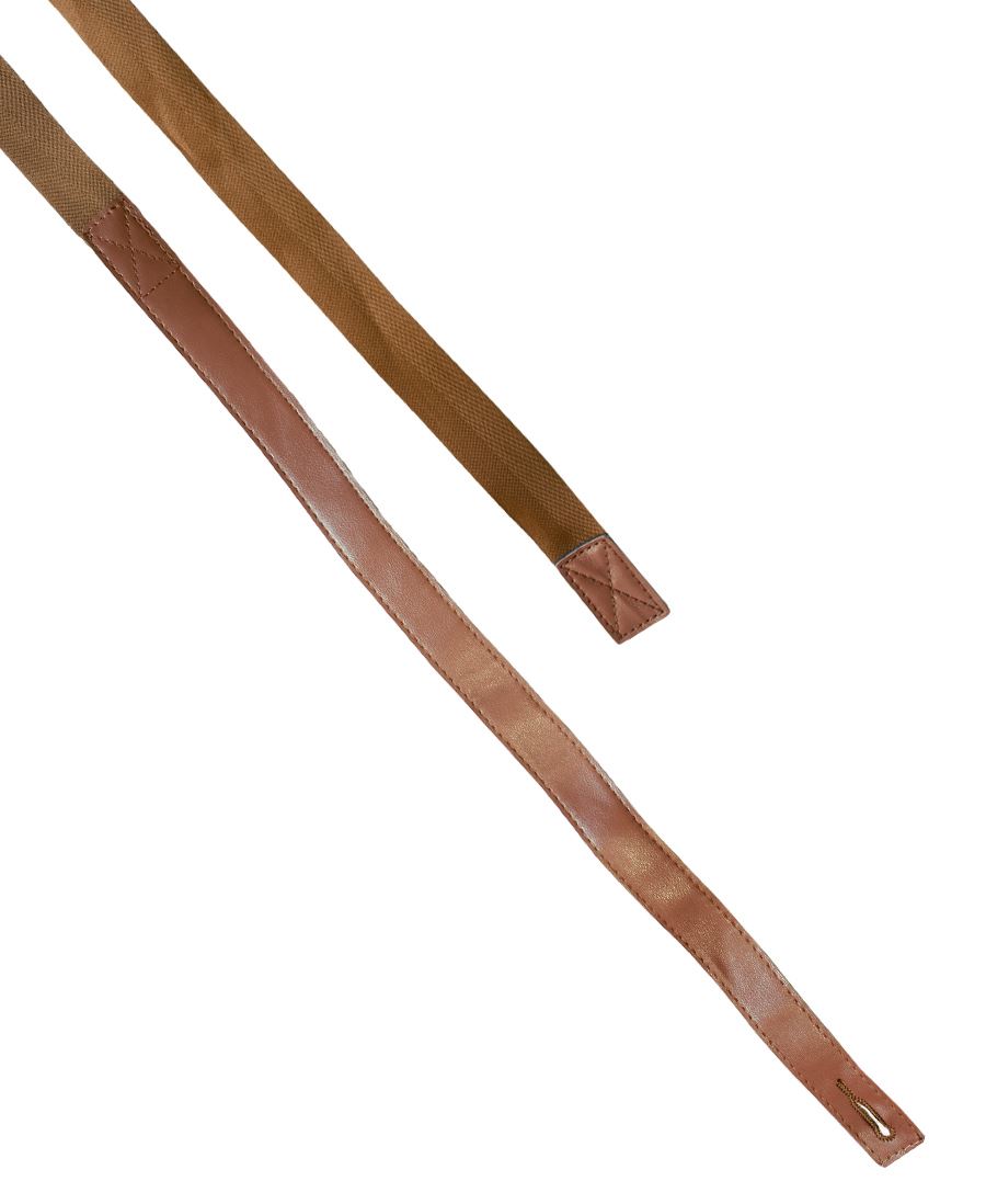 JB's Changeable PU Cross Back Apron Strap - Tan - Front