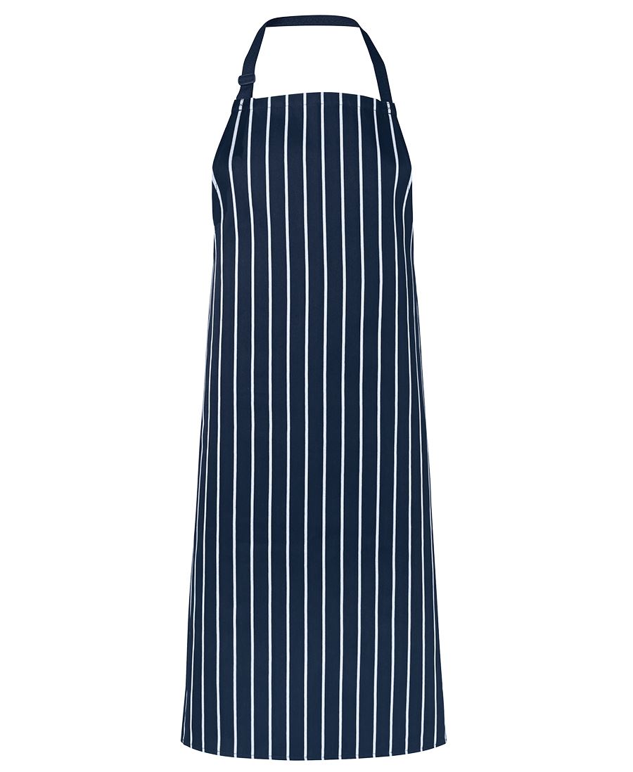 JB's Bib Striped Without Pocket - Navy/White - Front