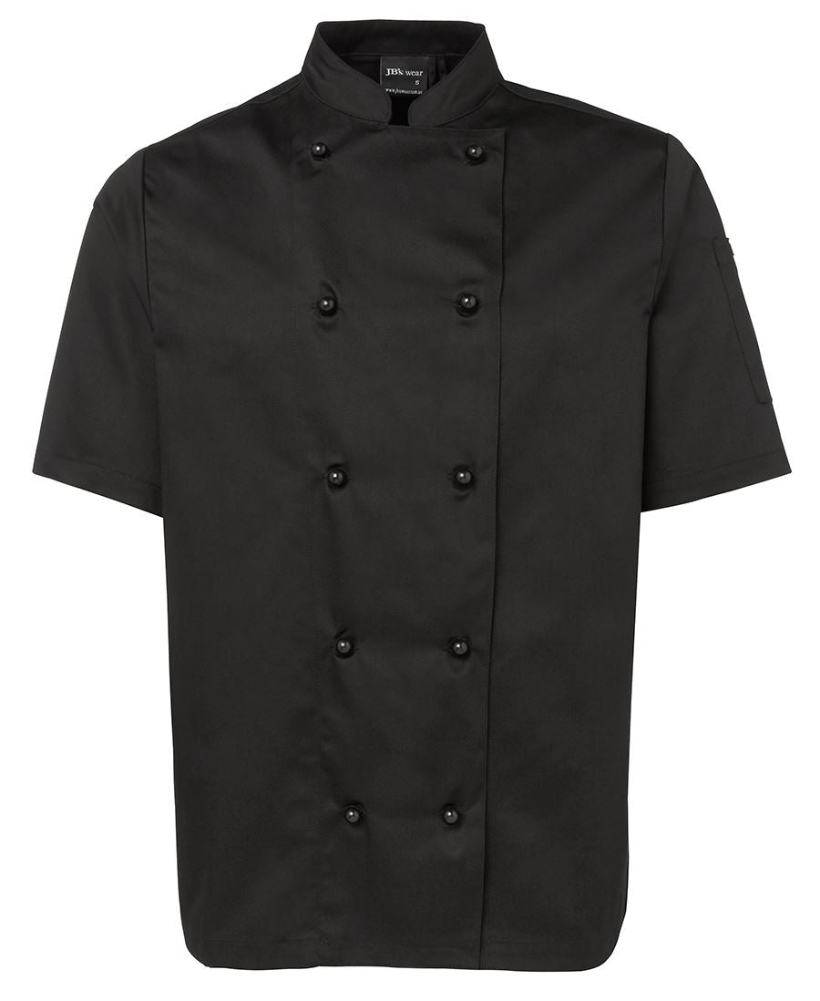JB's S/S Chefs Jacket - Black - Front