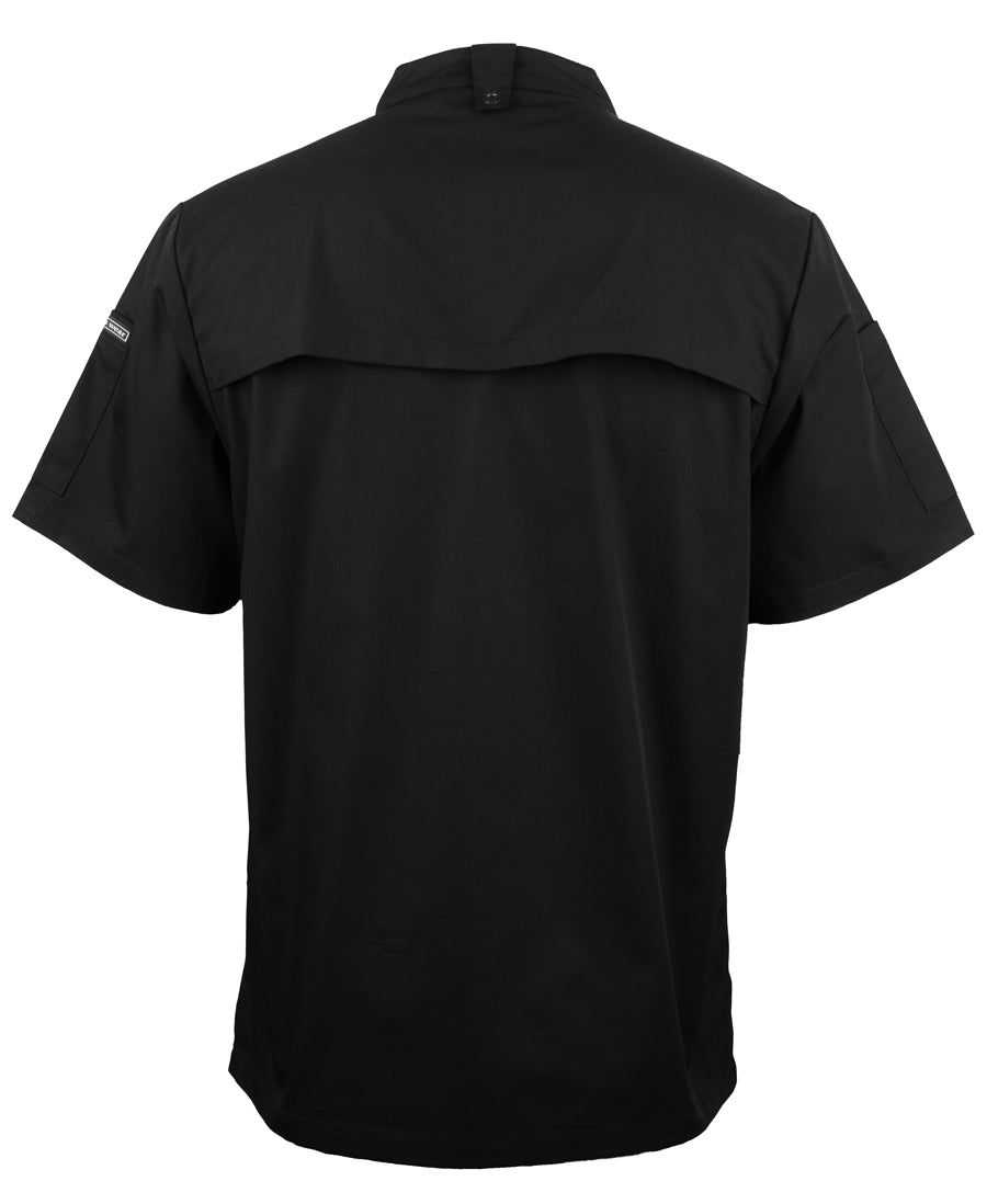JB's S/S Snap Button Chefs Jacket - Black - Back