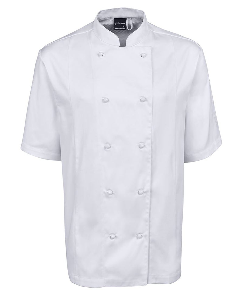 JB's Vented Chef's S/S Jacket - White - Front