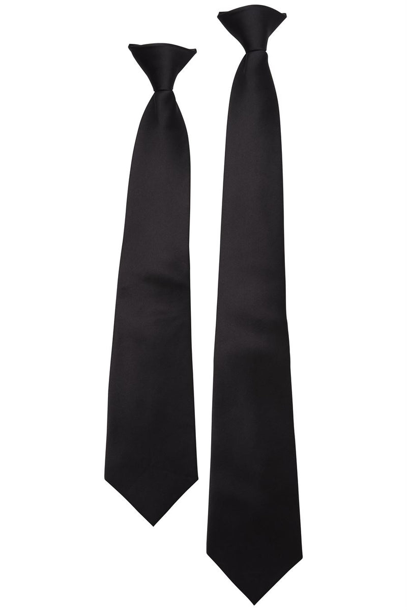 JB's Clip on Tie (5 Pack) - Black - Front