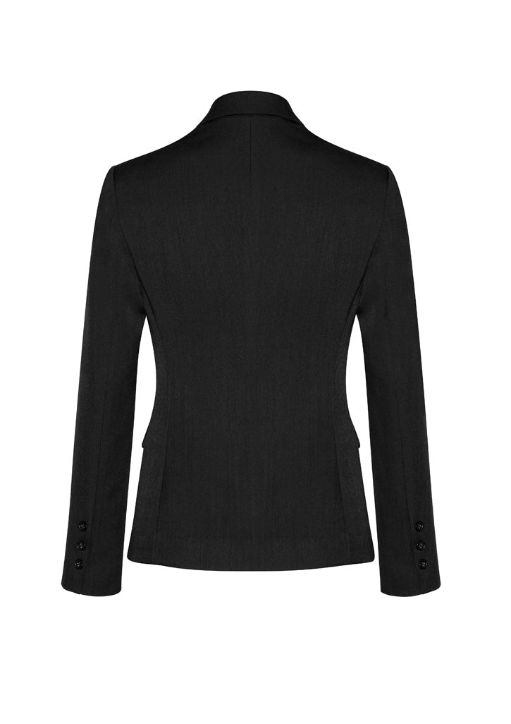 Cool Stretch Womens 2 Button Mid Length Jacket - Black - Back