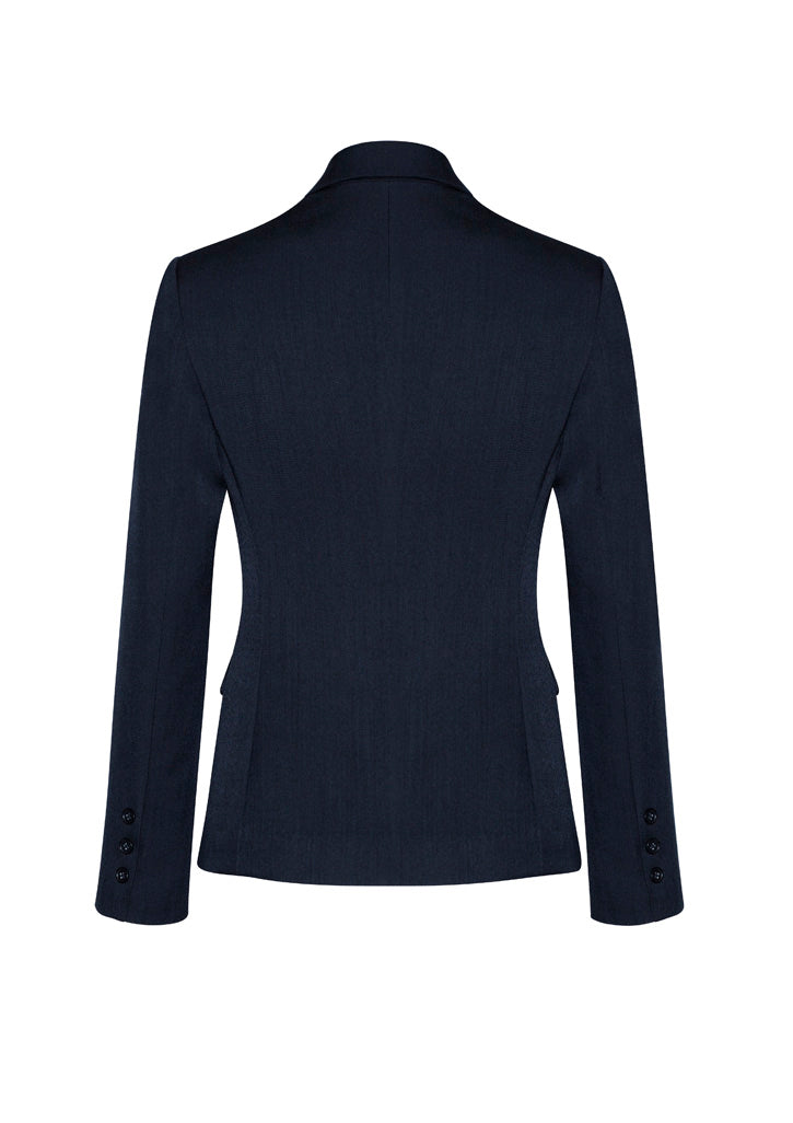 Cool Stretch Womens 2 Button Mid Length Jacket - Navy - Back