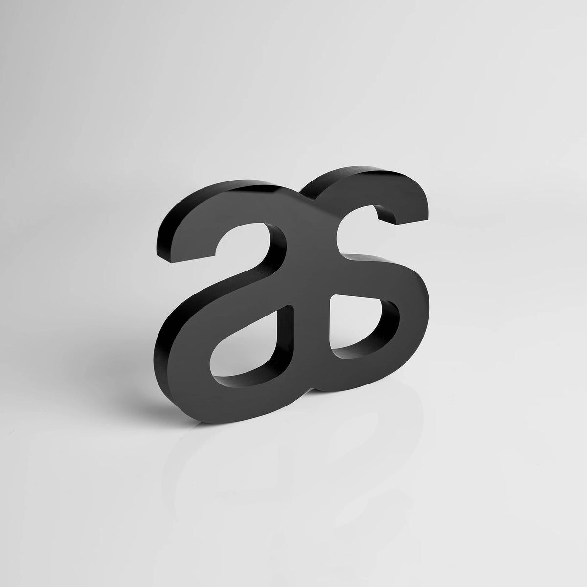 AS Logo Plaque 6912 - Black - Front