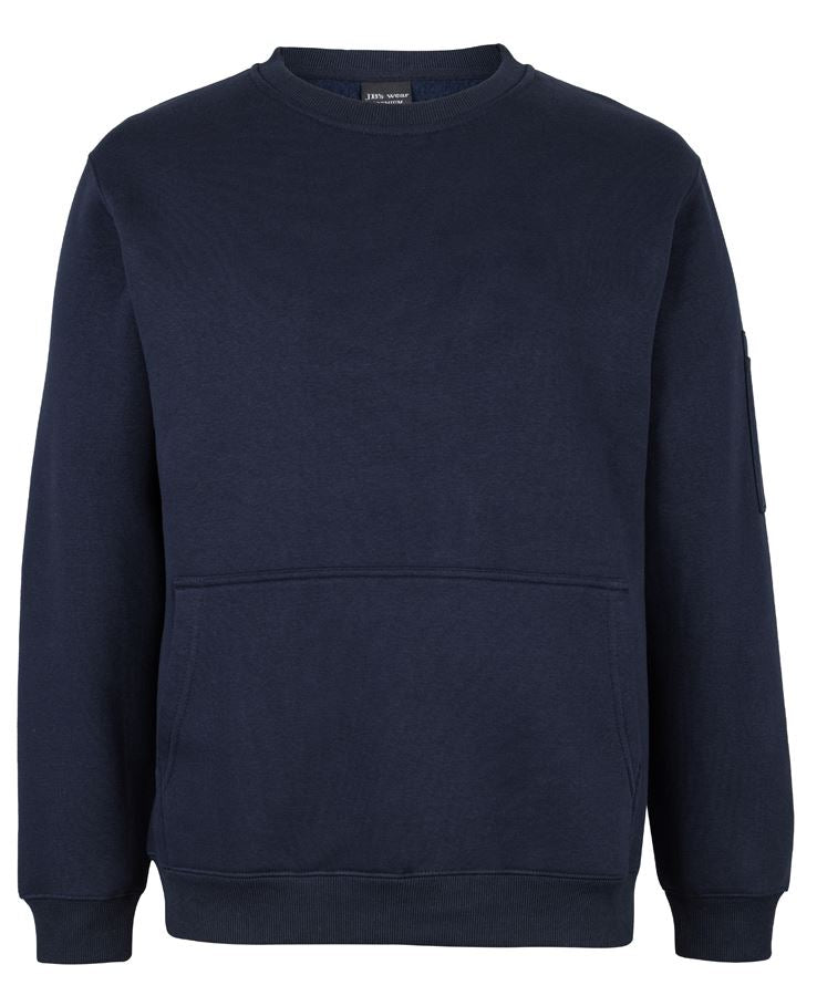 JB's 350 Premium Trade Crew Neck Fleece - Navy/Navy - Front