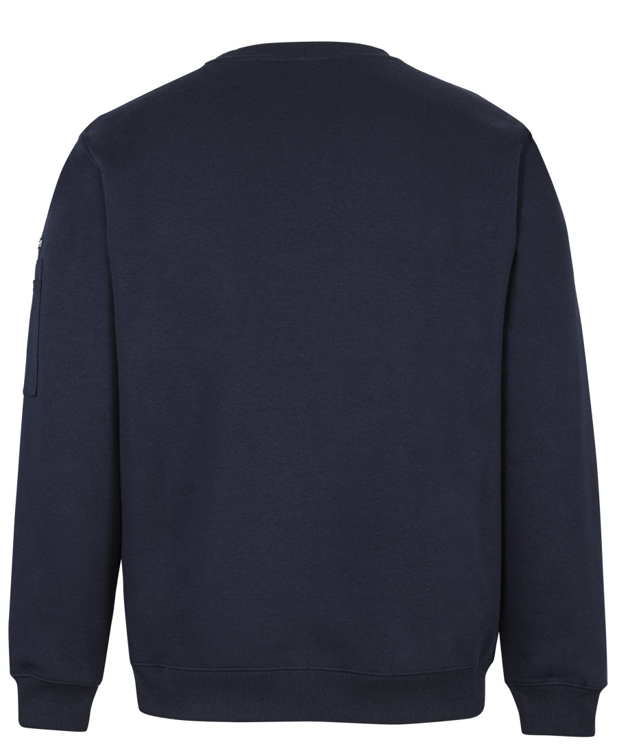 JB's 350 Premium Trade Crew Neck Fleece - Navy/Navy - Back