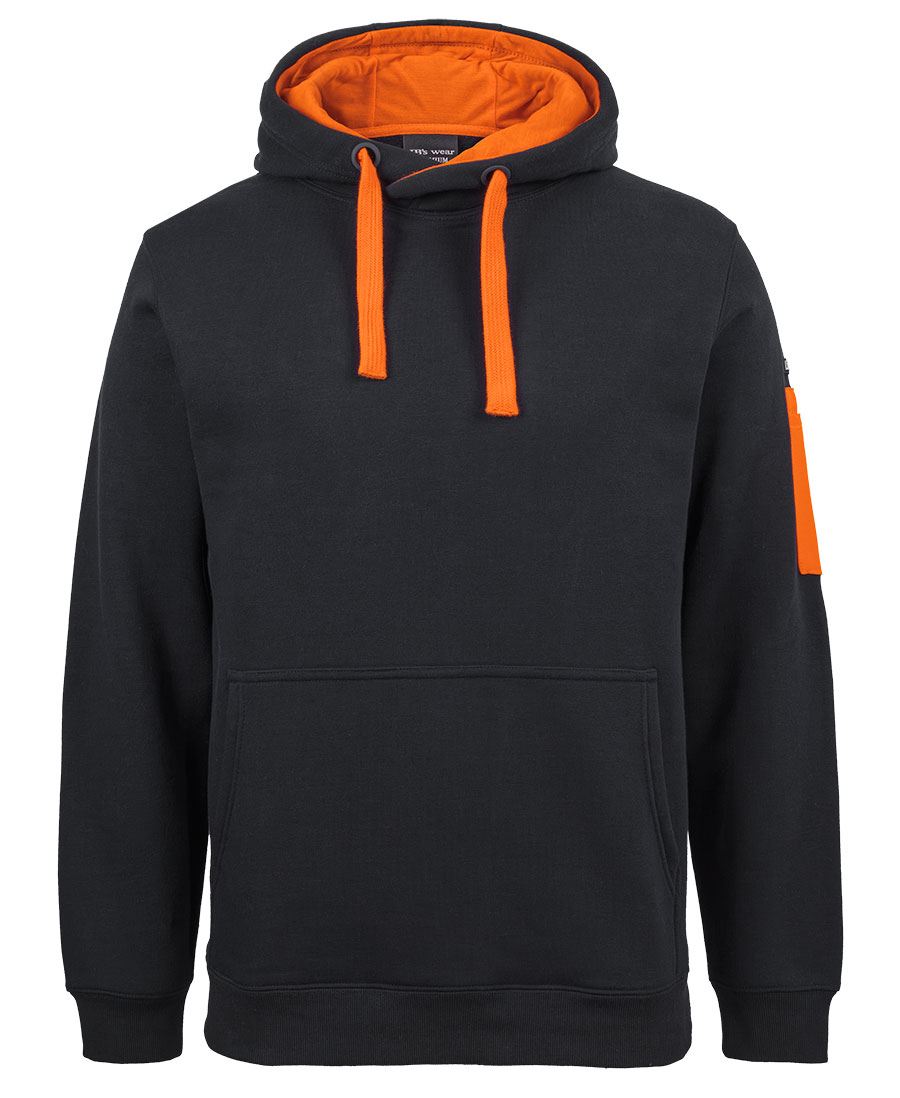 JB's 350 Premium Trade Hoodie - Black/Orange - Front